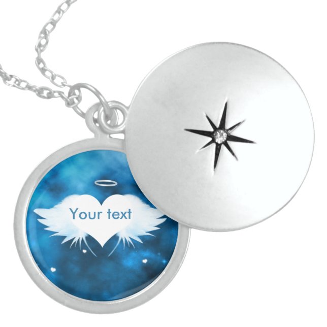 Angel of the Heart Sterling Silver Locket & Chain (Front)