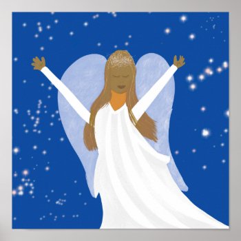 Angel Of The Night Poster by CardArtFromTheHeart at Zazzle