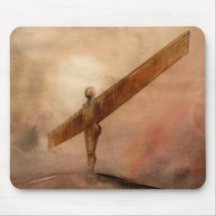 Angel of The North Fitted Ladies Mouse Pad