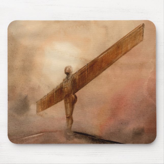 Angel of The North Fitted Ladies Mouse Pad (Front)