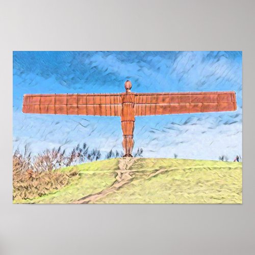 Angel of the North Gateshead England Poster