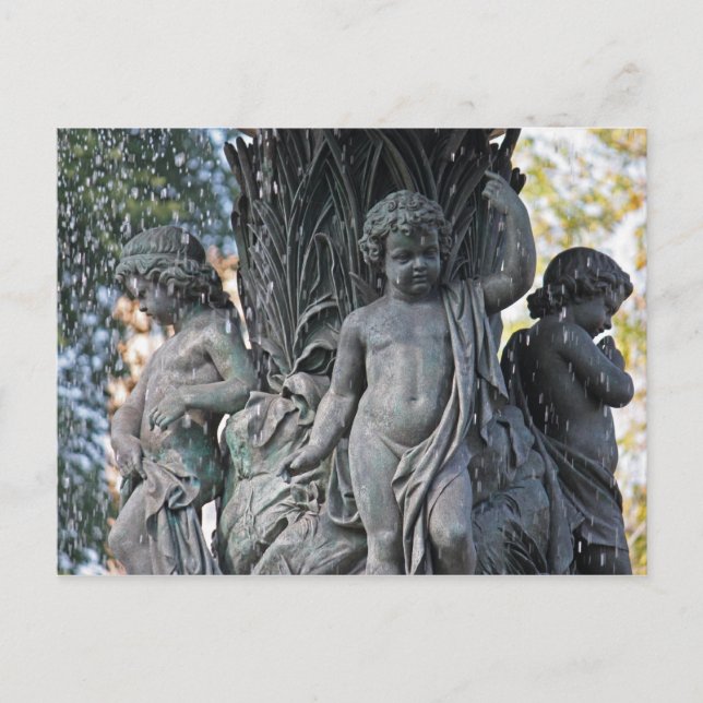 Angel of the Waters Fountain, Central Park Postcard (Front)