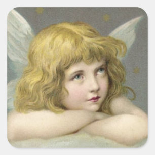 Angel on a Cloud Square Sticker