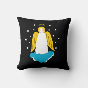 Angel on a cloud throw pillow