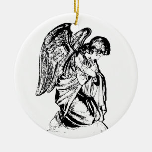 Angel on any color ceramic ornament