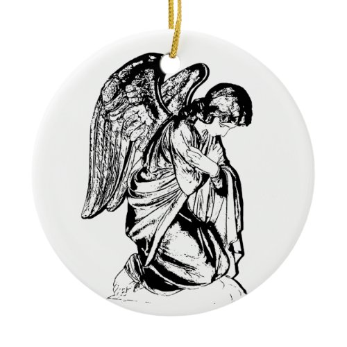 Angel on any color ceramic ornament