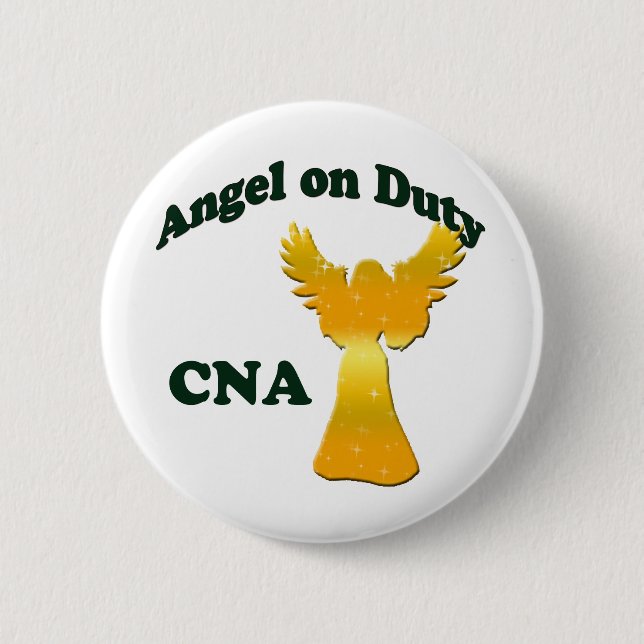 Angel on Duty Pinback Button (Front)