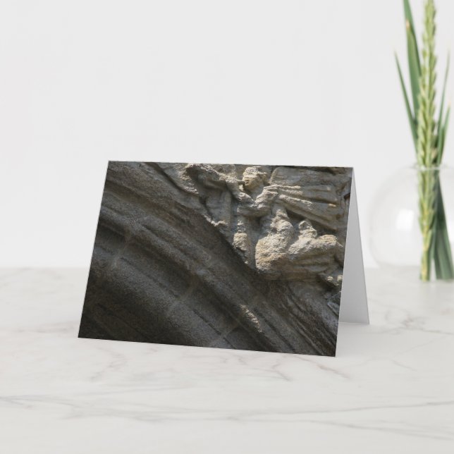 Angel on Santiago de Compostela Cathedral Card (Front)