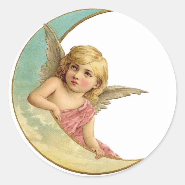 Angel on the Moon Stickers (Front)