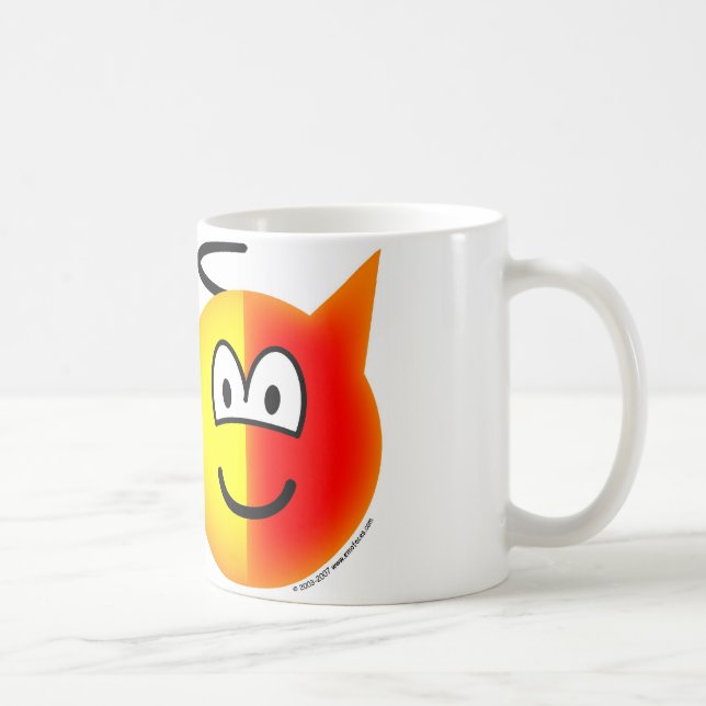 Angel or devil emoticon coffee mug (Right)