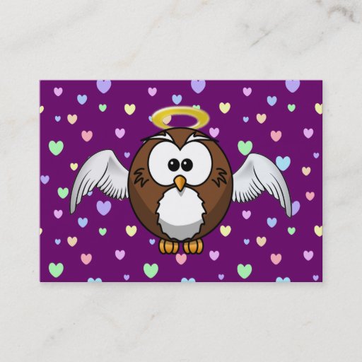 Customizable angel owl business card templates
