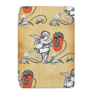 Angel Painting A Red Flower Parchment iPad Mini Cover