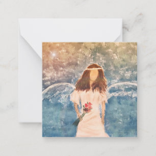Angel painting mini notecard 2.5"