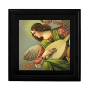 Angel Painting With Mandolin  Gift Box