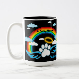 Angel Paws Rainbow Memorial Two-Tone Coffee Mug