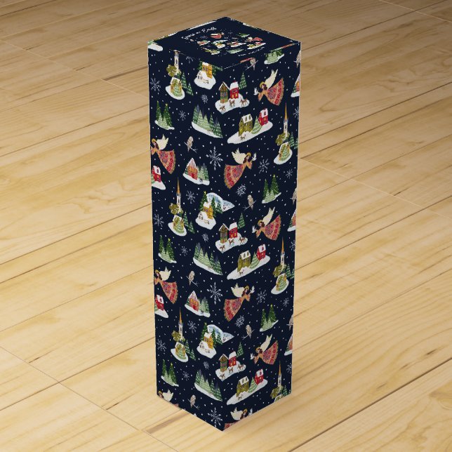 Angel Peace on Earth Christmas Wine Box (Front)