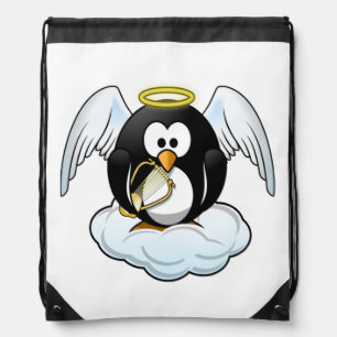 ANGEL PENGUIN DRAWSTRING BAG