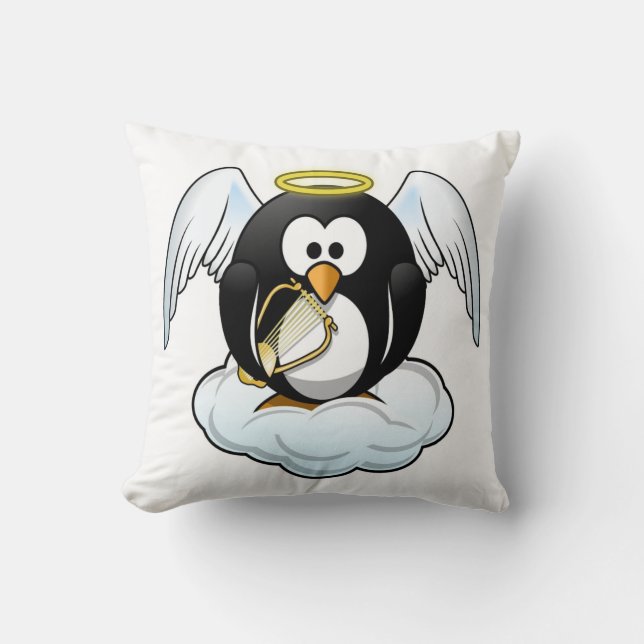 ANGEL PENGUIN THROW PILLOW (Front)