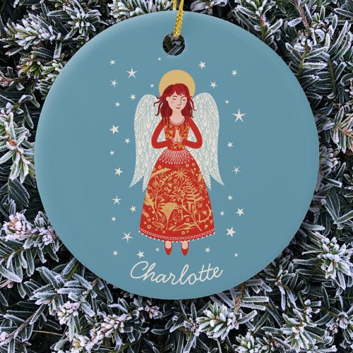 Angel Personalized Ceramic Ornament