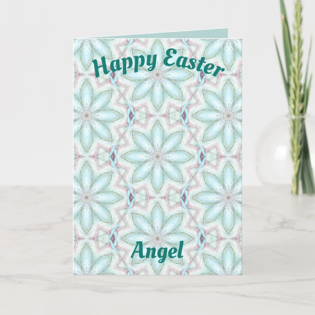ANGEL ~ Personalized Easter card pattern (Front)