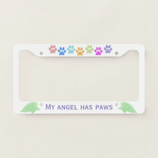Angel Pet License Plate Frame