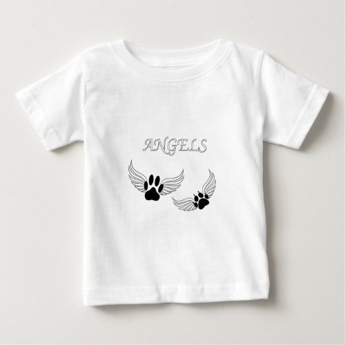 Angel Pet Paws Baby T_Shirt