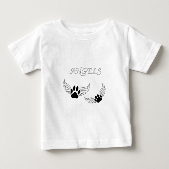Angel Pet Paws Baby T-Shirt (Front)