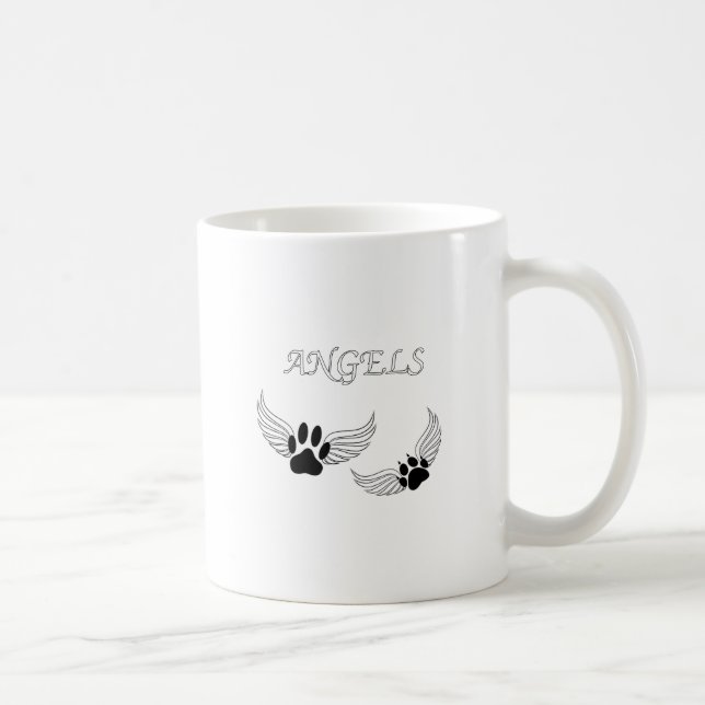 Angel Pet Paws Coffee Mug (Right)