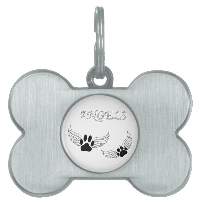 Angel Pet Paws ID Tag (Front)