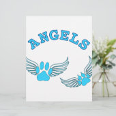 Angel Pet Paws In Blue (Standing Front)