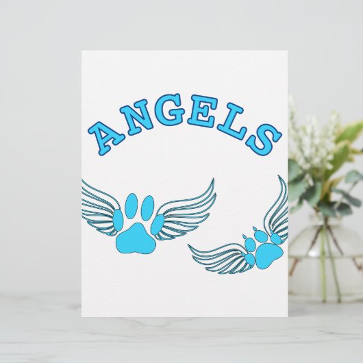 Angel Pet Paws In Blue (Standing Front)