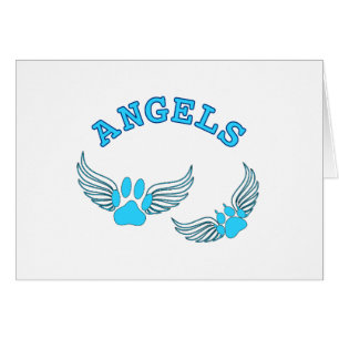 Angel Pet Paws In Blue Cards