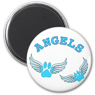 Angel Pet Paws In Blue Magnet
