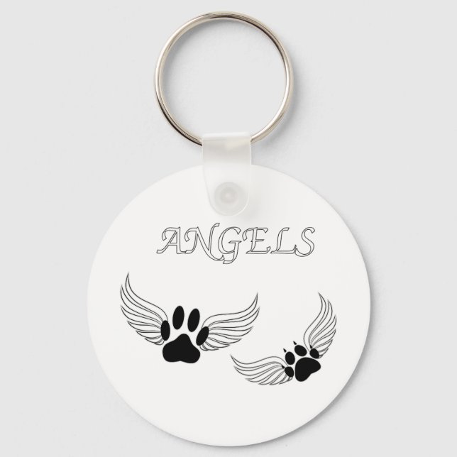 Angel Pet Paws Keychain (Front)