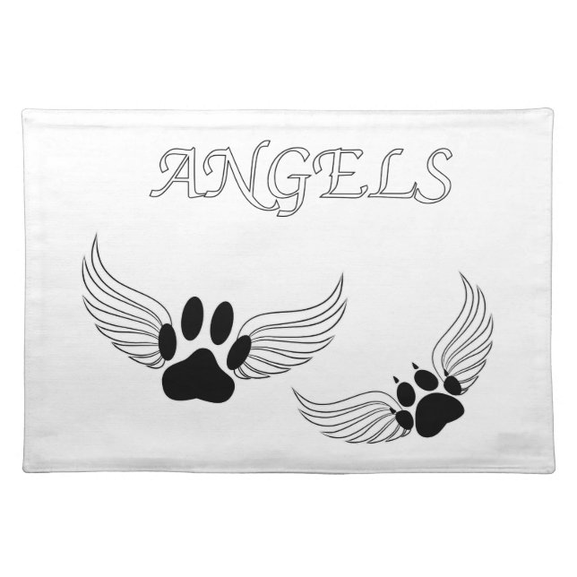 Angel Pet Paws Placemat (Front)