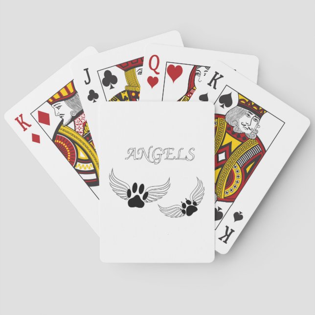 Angel Pet Paws Poker Cards (Back)