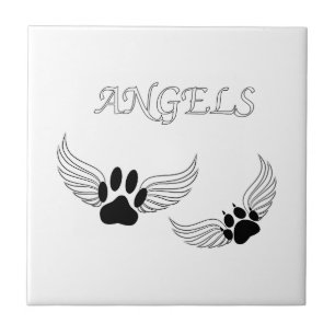 Angel Pet Paws Tile