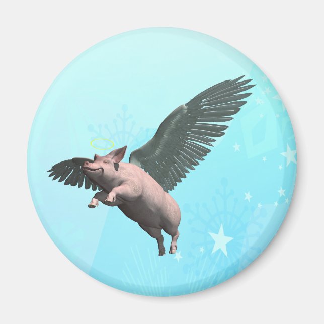 Angel Pig Magnet (Front)