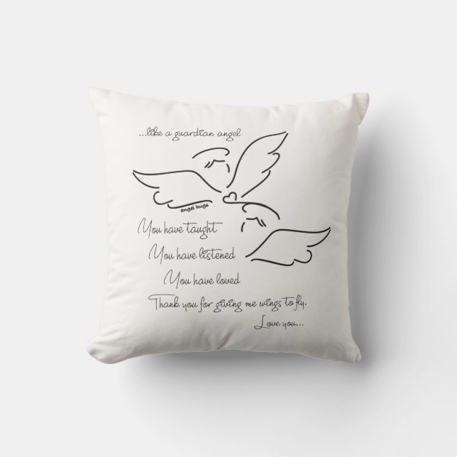 Angel pillow... Angel verse Throw Pillow (Front)