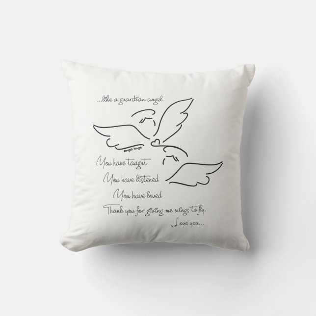 Angel pillow...guardian angel throw pillow (Front)