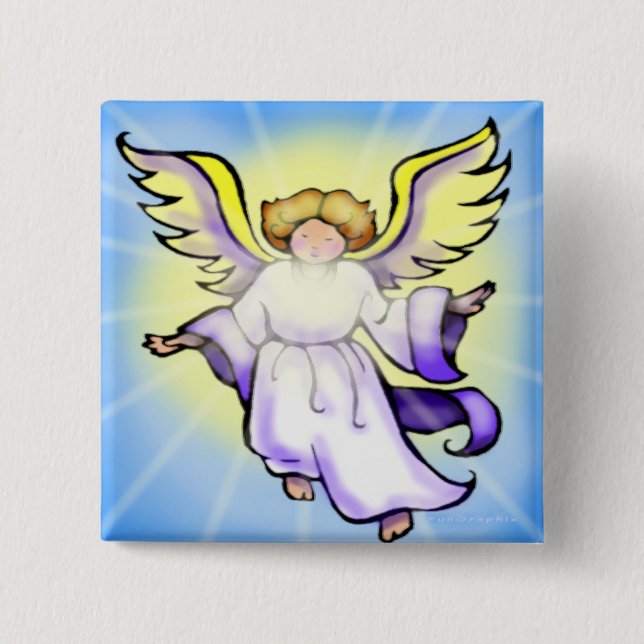 Angel Pinback Button (Front)