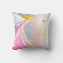 Angel Pink Blue Heart Blessings