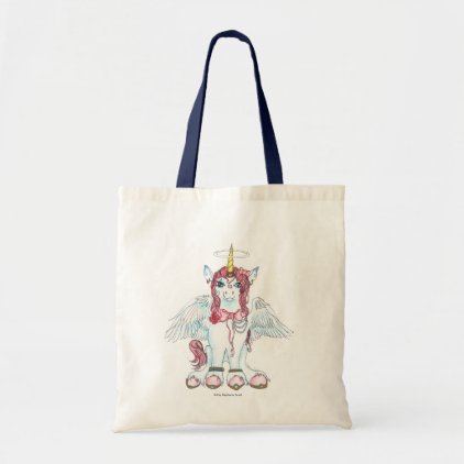 Angel Pink Unicorn Magical Princess Unique-Corn Tote Bag