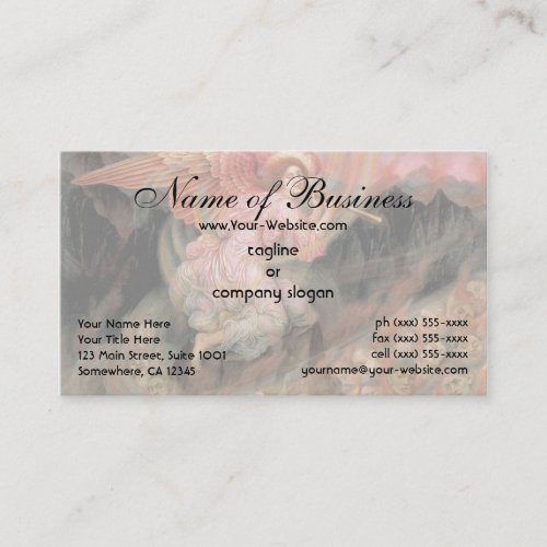 Angel Piping to Souls in Hell by Evelyn De Morgan Business Card