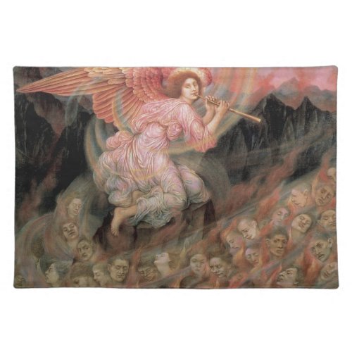 Angel Piping to Souls in Hell by Evelyn De Morgan Cloth Placemat