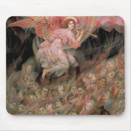 Angel Piping to Souls in Hell by Evelyn De Morgan Mouse Pad