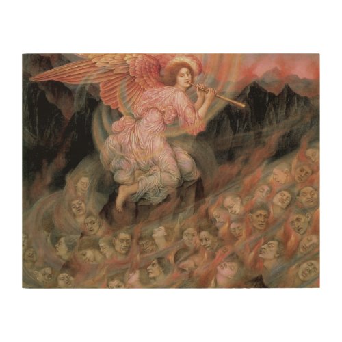 Angel Piping to Souls in Hell by Evelyn De Morgan Wood Wall Art