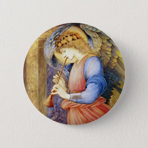 Angel Playing a Flageolet Burne_Jones Button Pin