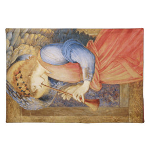 Angel Playing a Flageolet (by Edward Burne-Jones) Cloth Placemat
