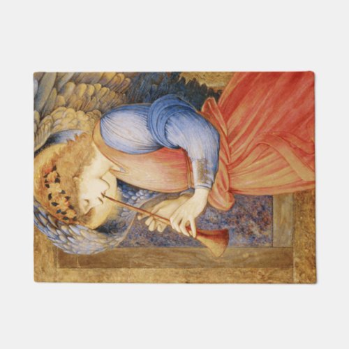 Angel Playing a Flageolet by Edward Burne_Jones Doormat